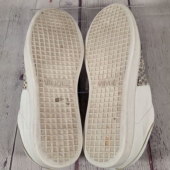 VINCE 'VISTA' PYTHON EFFECT LEATHER BAND SNEAKERS - Picture 7 of 8